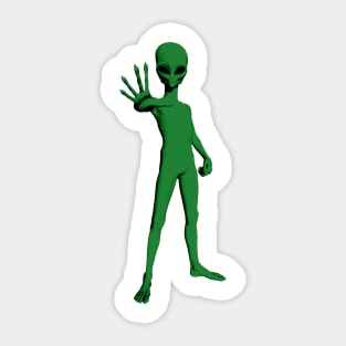 Stop By Alien Sticker